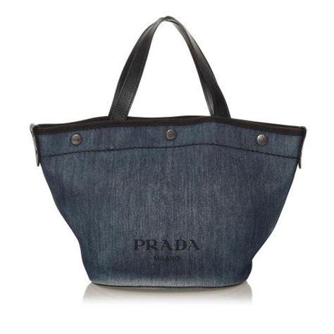 prada beacg bag|Prada denim tote bag.